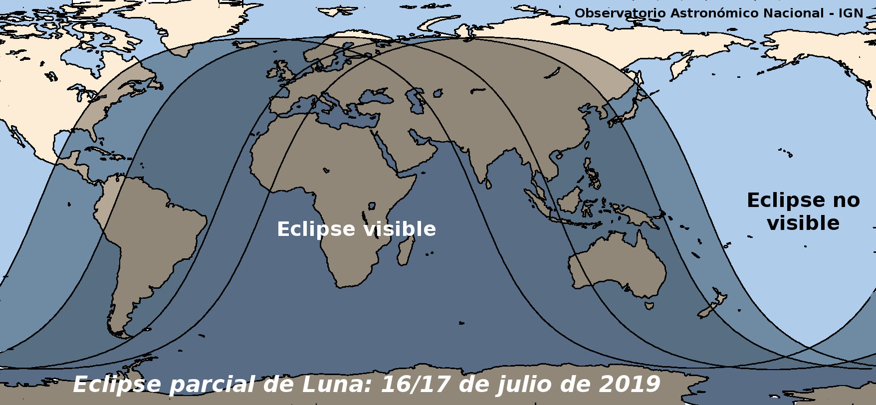 Mapa eclipse Julio 2019