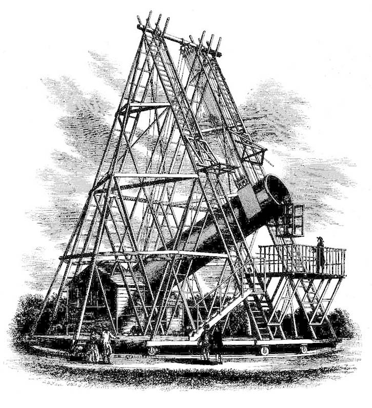 El telescopio de 40 pies, 1789 - Dominio público El telescopio de 40 pies, 1789 - Dominio público