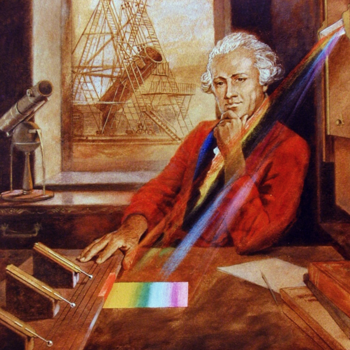 William Herschel descubrió la radiación infrarroja utilizando un prisma y un termómetro William Herschel descubrió la radiación infrarroja utilizando un prisma y un termómetro